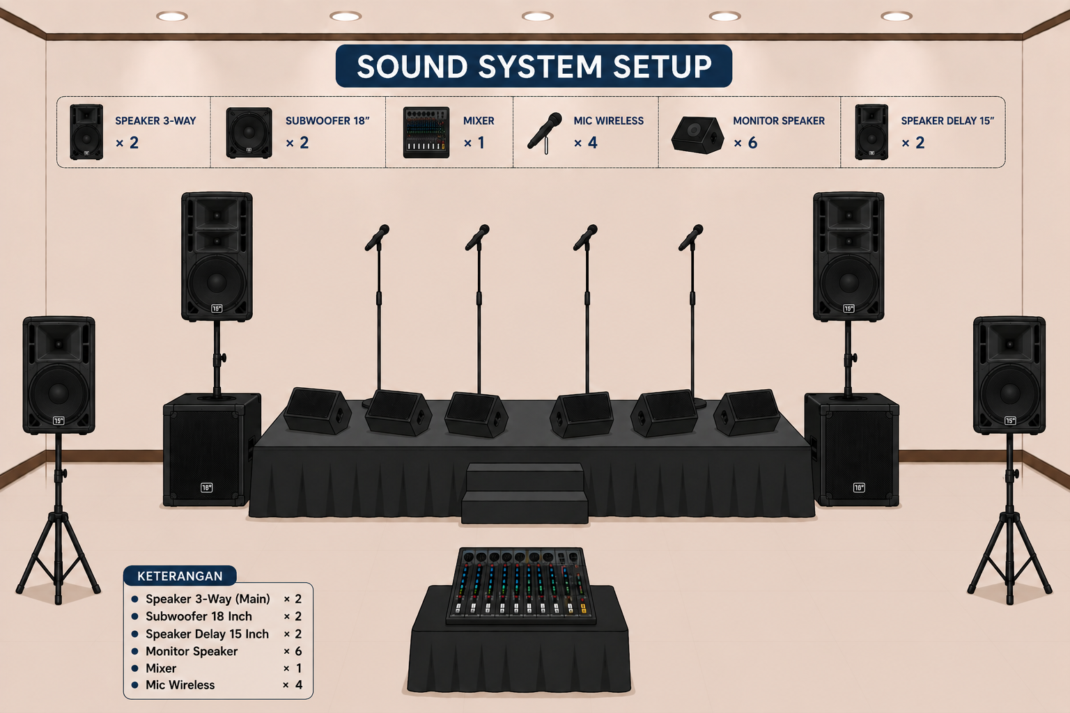 Paket Sound System 6000 Watt